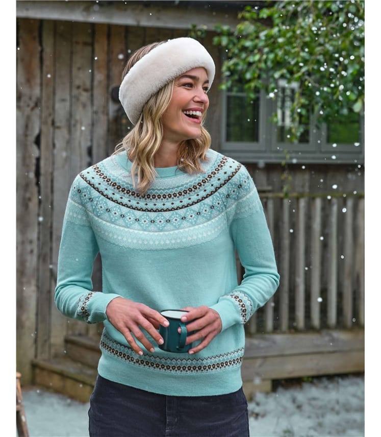 Hübscher Pullover mit Fair-Isle-Passe