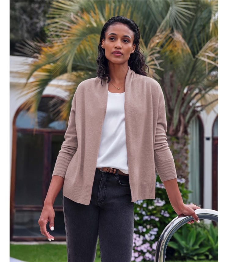 Wool Cash Edge To Edge Cardigan