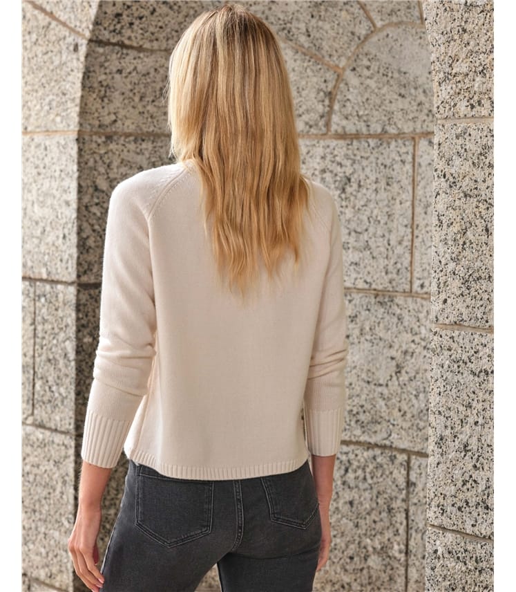 Cashmere Blend Hand Embroidered Sweater