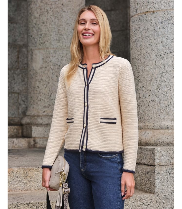 Cotton Stitch Interest Jacket
