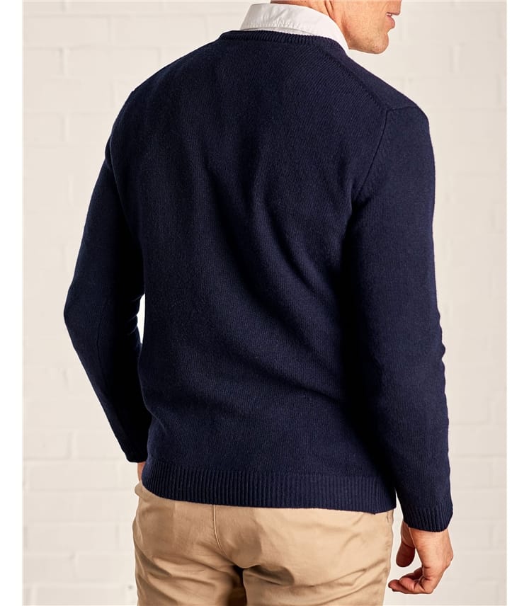 Pull à col V - Homme - Laine d'agneau