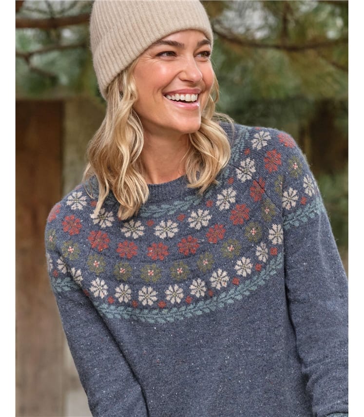 Floral Yoke Pattern Jumper