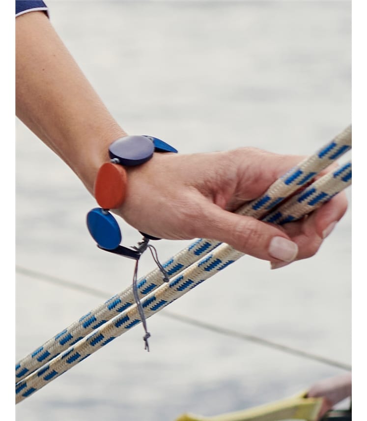 Bracelet en disques ton sur ton - Femme - Bois