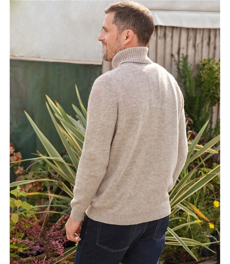 Rollkragenpullover aus Lammwolle für Herren
