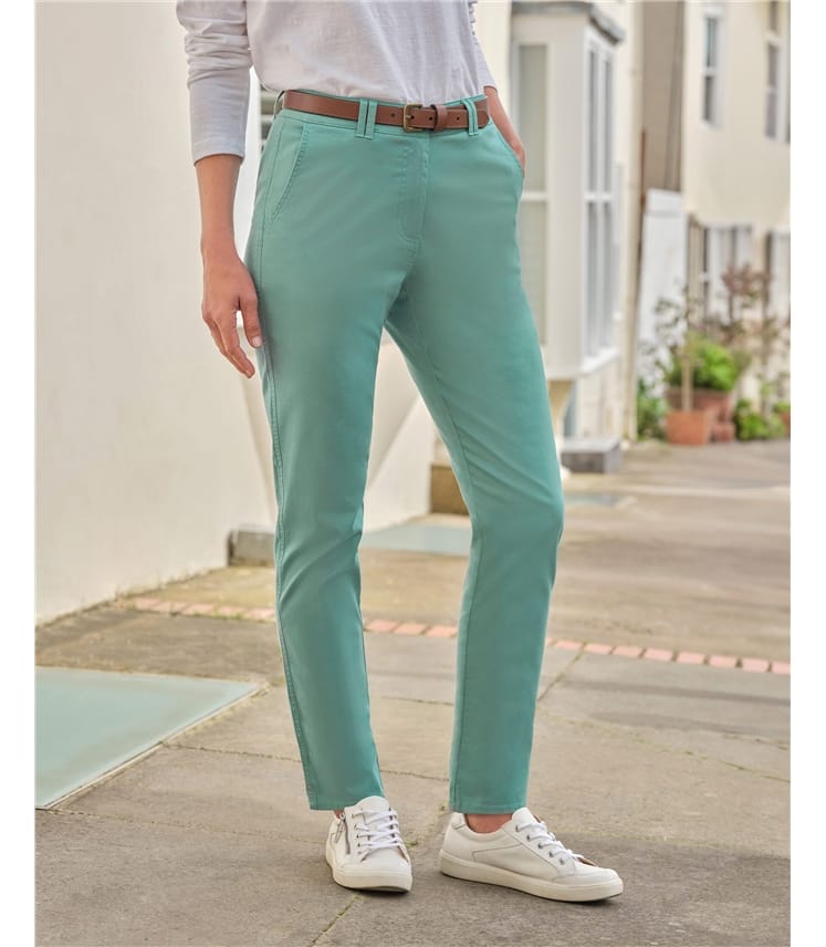 Pantalon chino - Femme - Coton mélangé