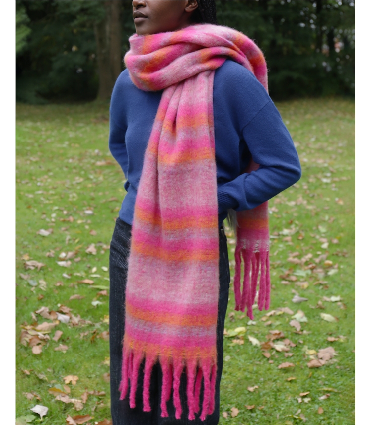 Fluffy Recycled Polyester Blanket Scarf