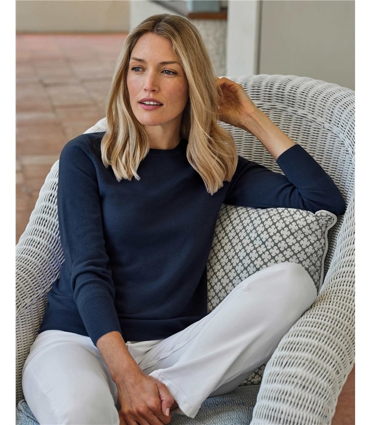  Kaschmir Strickjacke mit Rundhalsausschnit