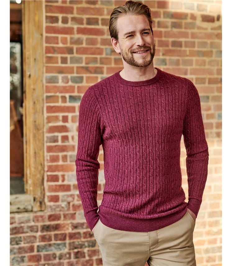 merino cable knit jumper