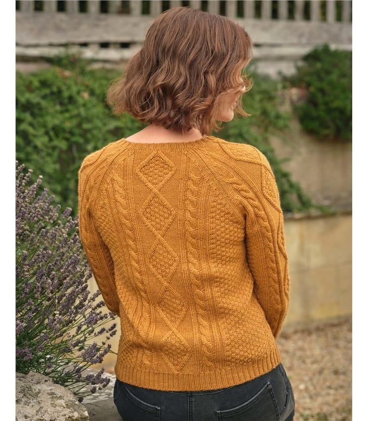 Cardigan torsadé boutonné - Femme - Pure Laine