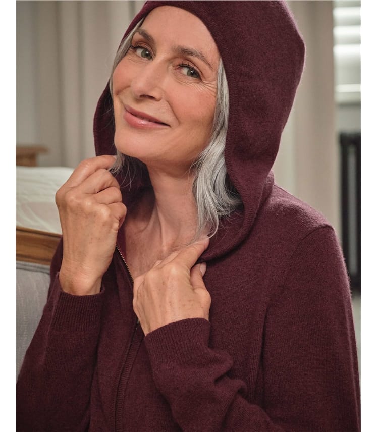 Cardigan à capuche Détente luxueux - Femme - Cachemire & Mérinos