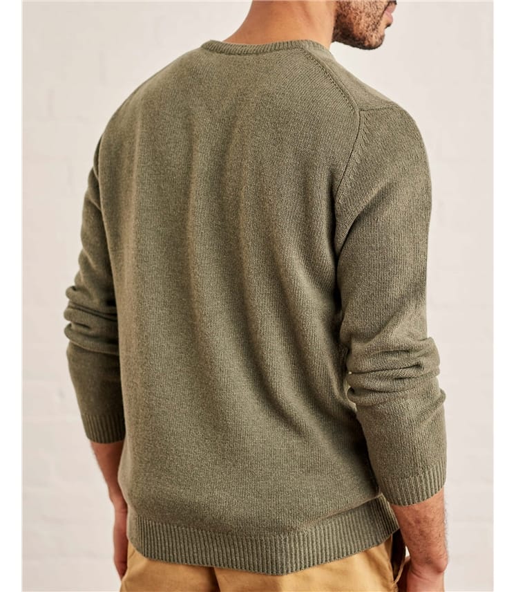 Mens Lambswool V Neck Jumper