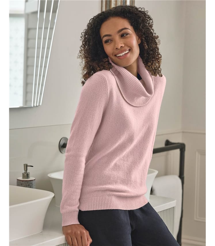 Pullover aus Kaschmir mit Wasserfallausschnitt für Damen