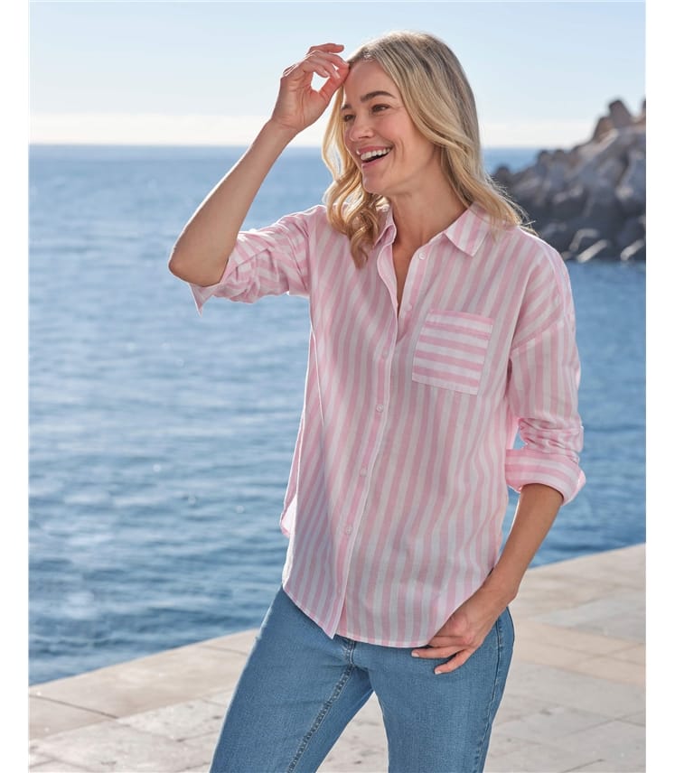 Relaxed Cotton Striped Shirt