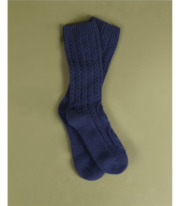Lambswool Cable Sock Mens