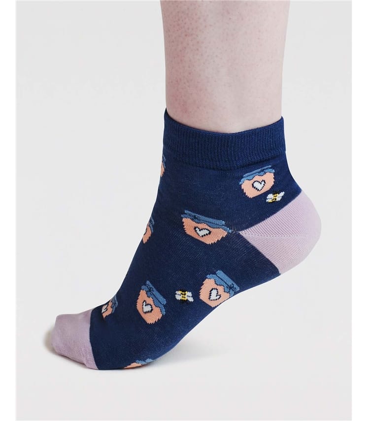 Beth Bee Chaussettes à la cheville en coton bio pour femmes