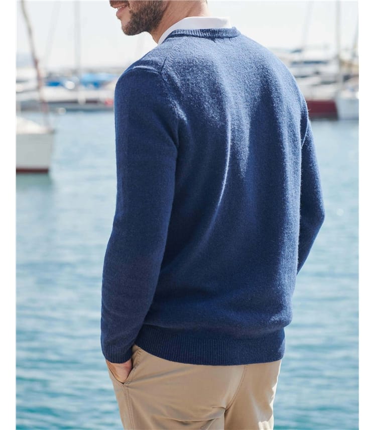 Mens Lambswool V Neck Jumper