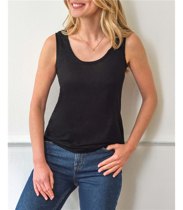 Luxury Linen Jersey Vest LWK17