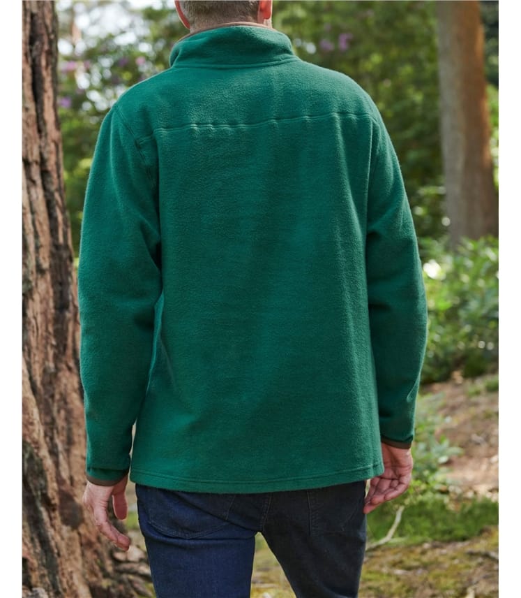 Fleece-Pullover mit kurzem Reißverschluss