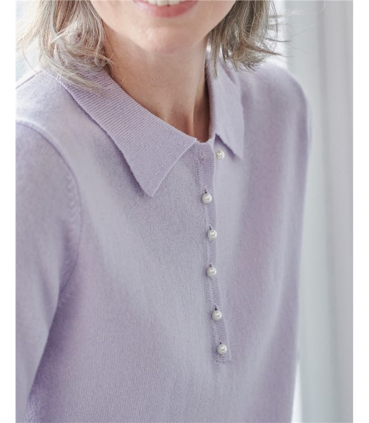 Polo en maille - Femme - Cachemire & Mérinos