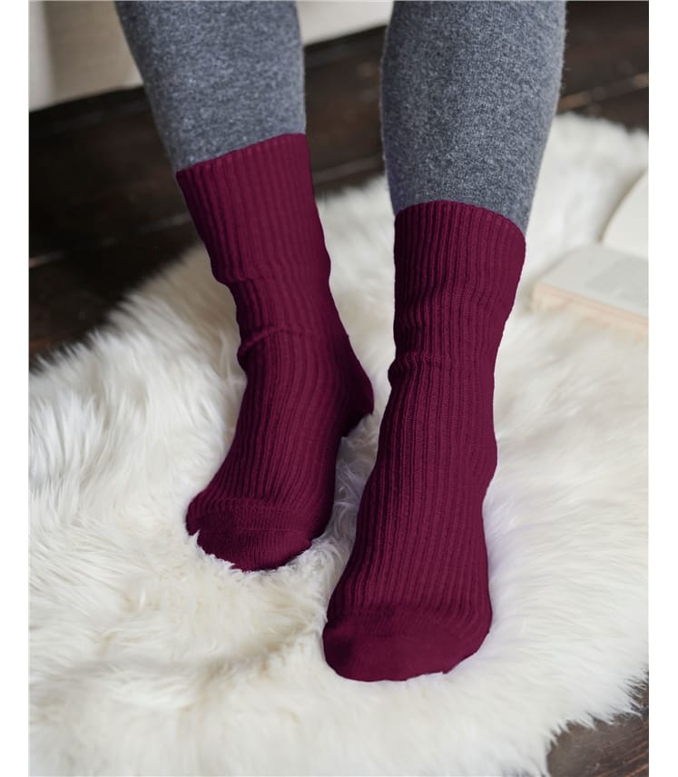 Womens Cashmere Merino Bed Socks