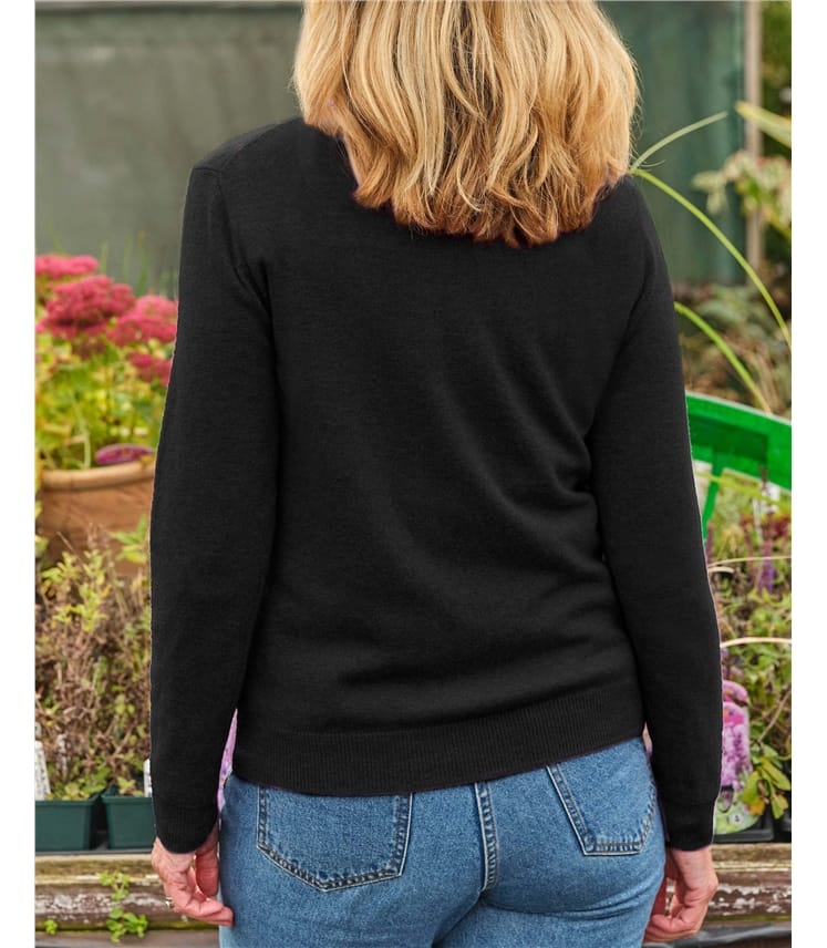 Cashmere and Merino Crew Neck Knitted Jumper