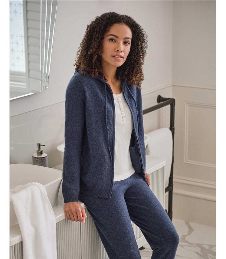 Cardigan à capuche Détente luxueux - Femme - Cachemire & Mérinos