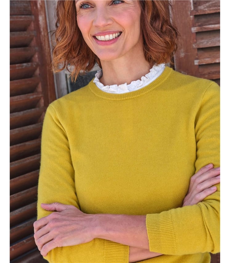 Cashmere and Merino Crew Neck Knitted Jumper