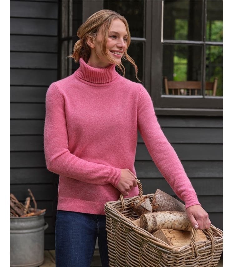 Pull à col roulé - Femme - Laine d’agneau certifiée 100% RWS