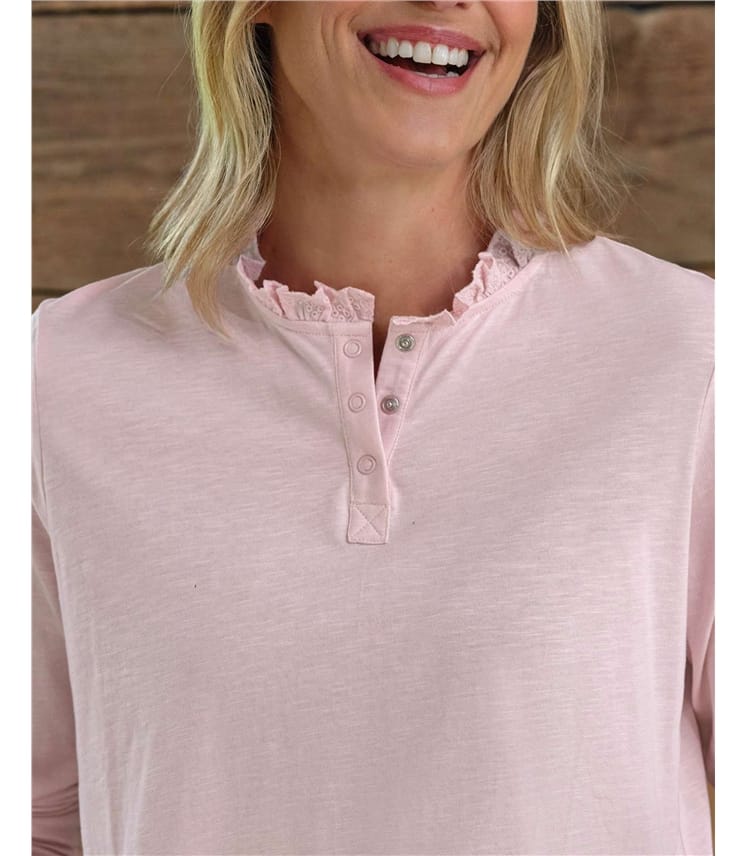 Top à col boutonné - Femme - Jersey