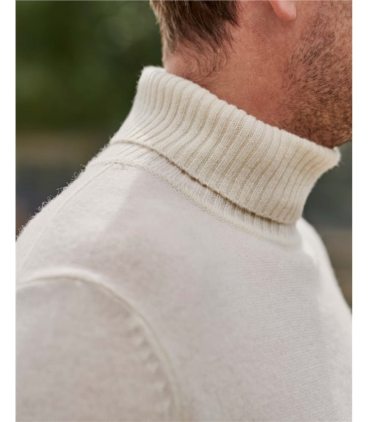 Rollkragenpullover aus Lammwolle für Herren