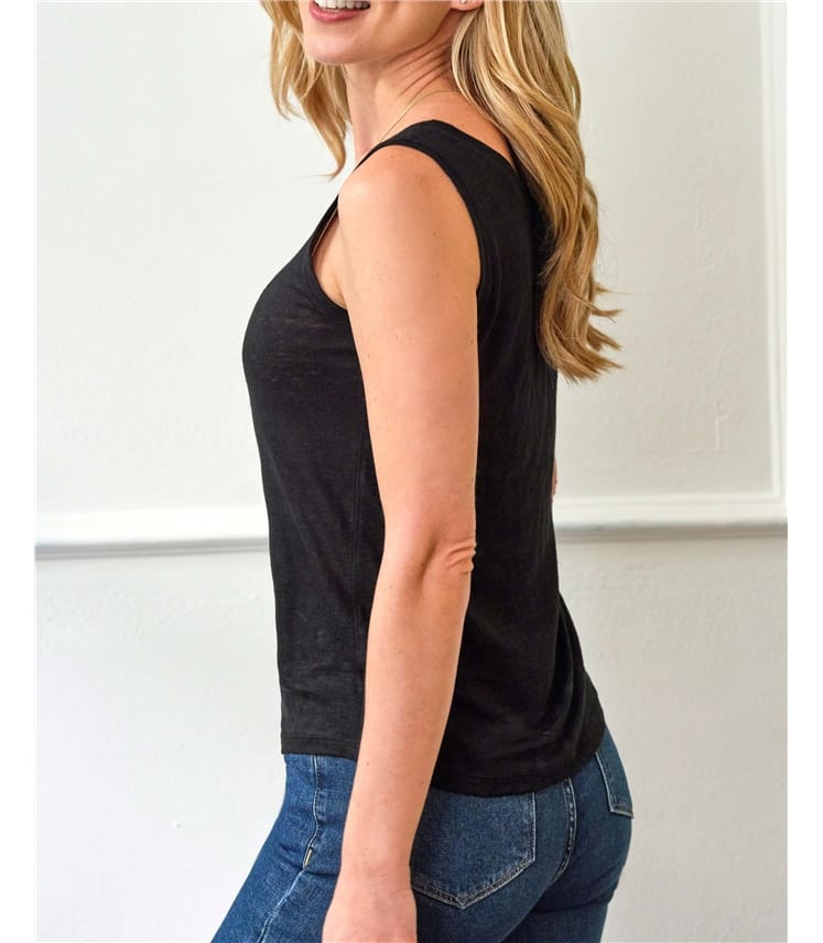 Luxury Linen Jersey Vest LWK17