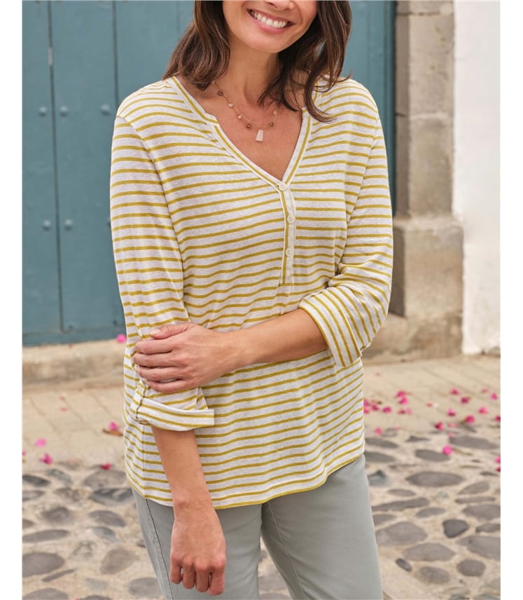 Top décontracté à boutons - Femme - Jersey