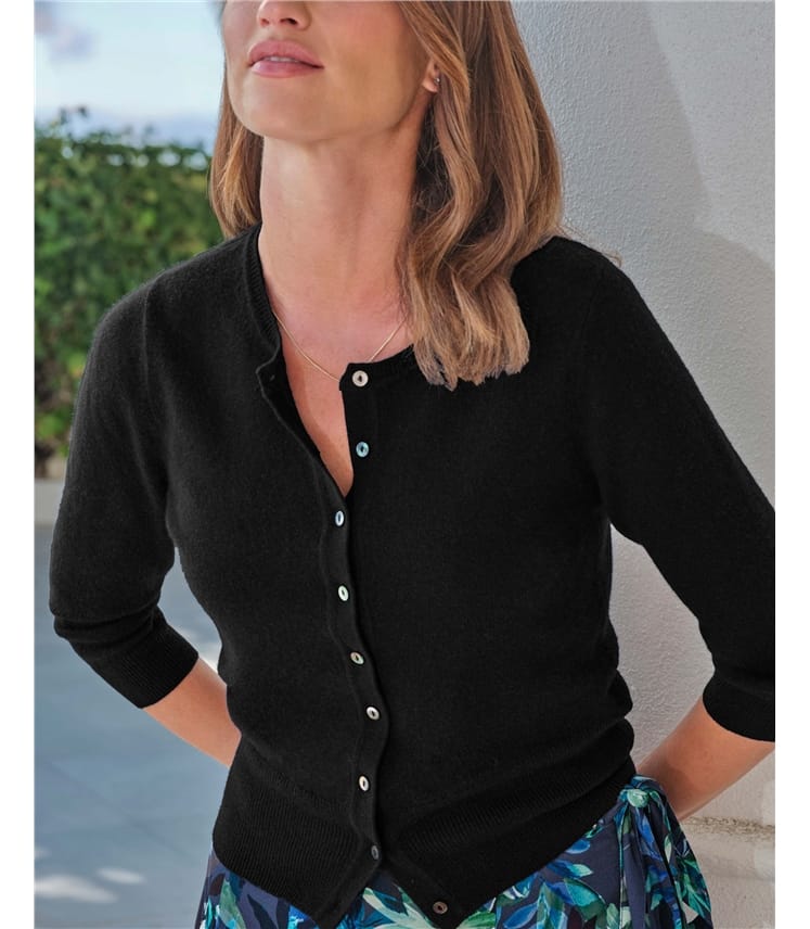 Cashmere Cropped Cardigan