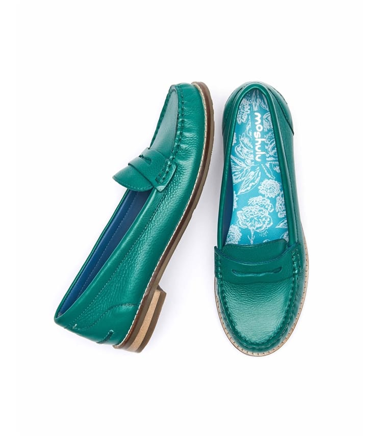 Womens best sale teal loafers