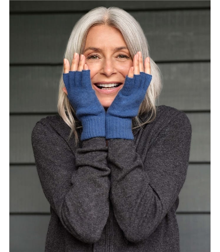 Womens Lambswool Fingerless Gloves