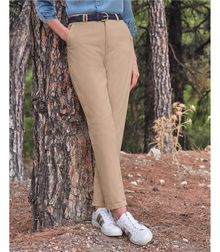 Pantalon chino femme camel sale