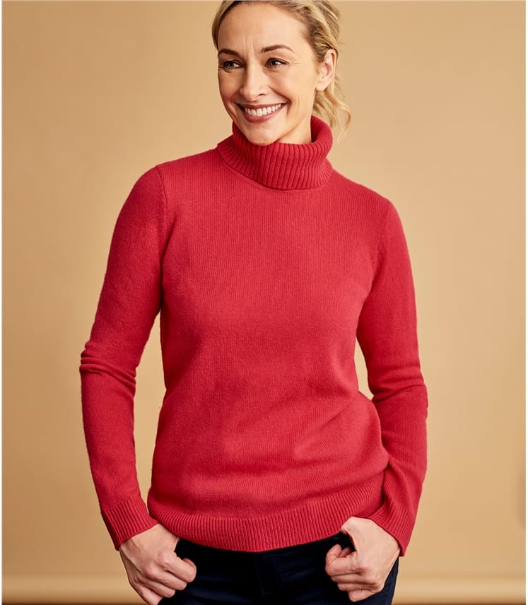 Rich Rose | Womens Lambswool Polo Jumper | WoolOvers AU