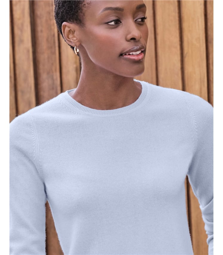  Kaschmir Strickjacke mit Rundhalsausschnit