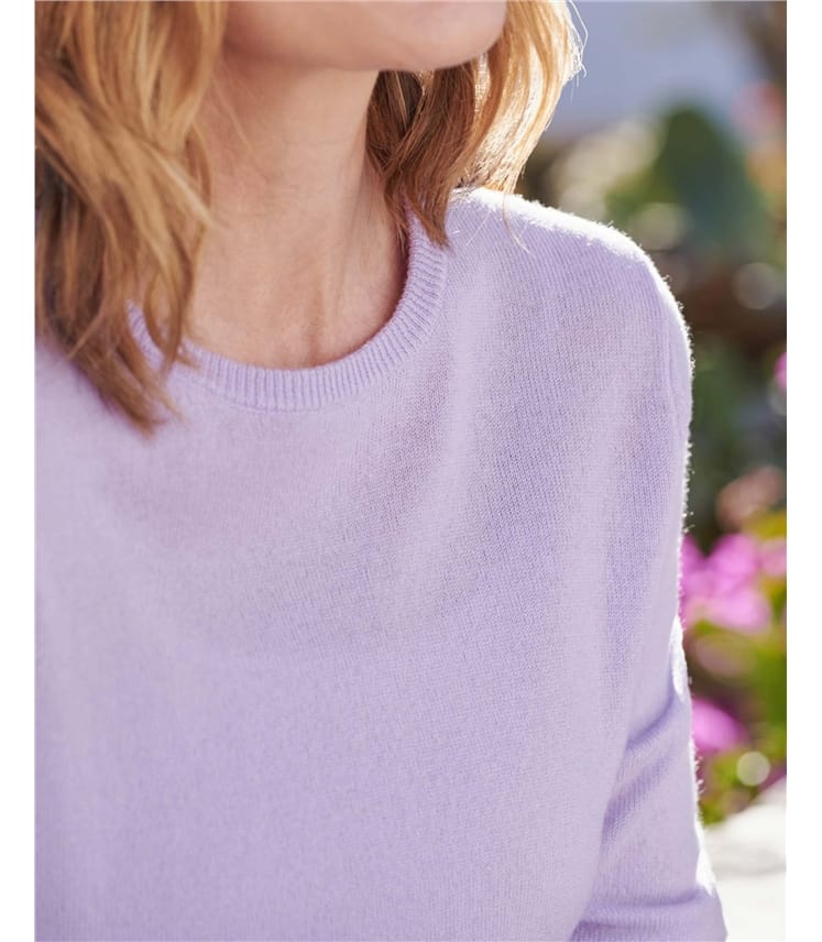 Cashmere and Merino Crew Neck Knitted Jumper