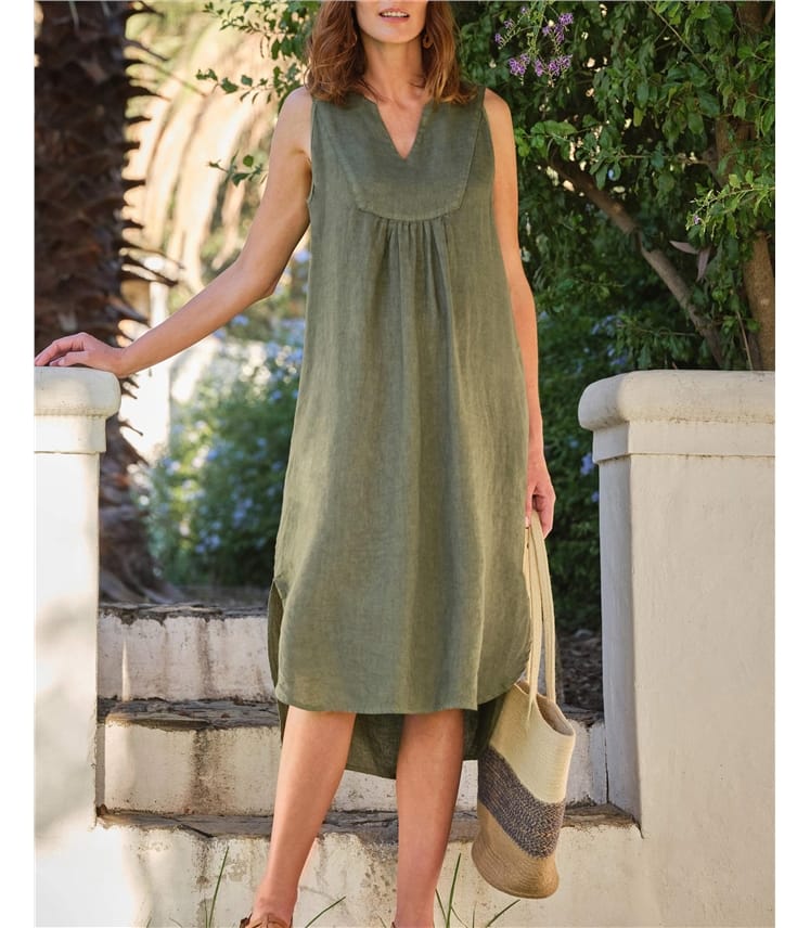 Relaxed Open Collar Dress