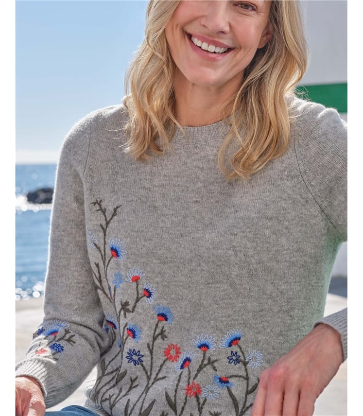 Floral Embroidered Jumper