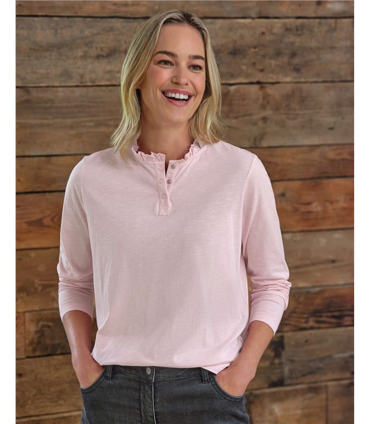 Top à col boutonné - Femme - Jersey