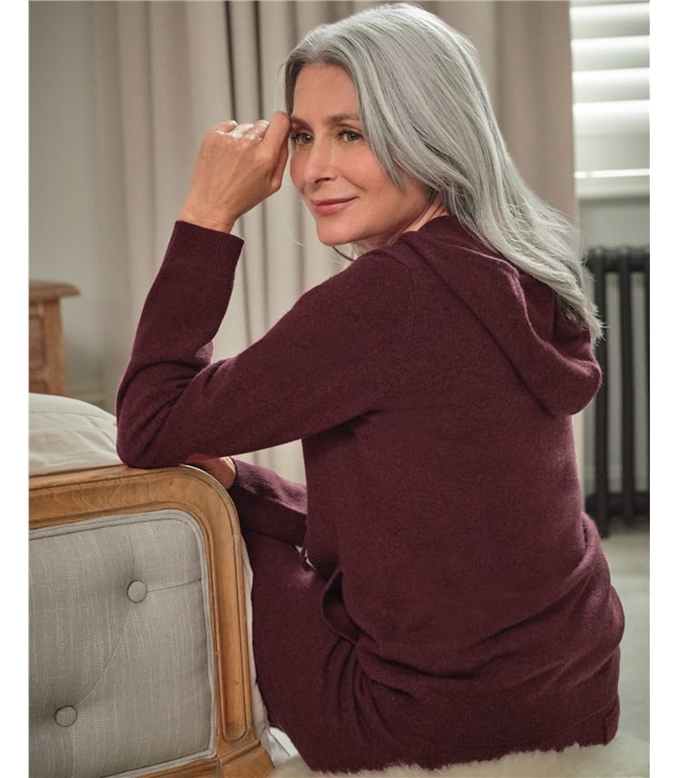 Cardigan à capuche Détente luxueux - Femme - Cachemire & Mérinos