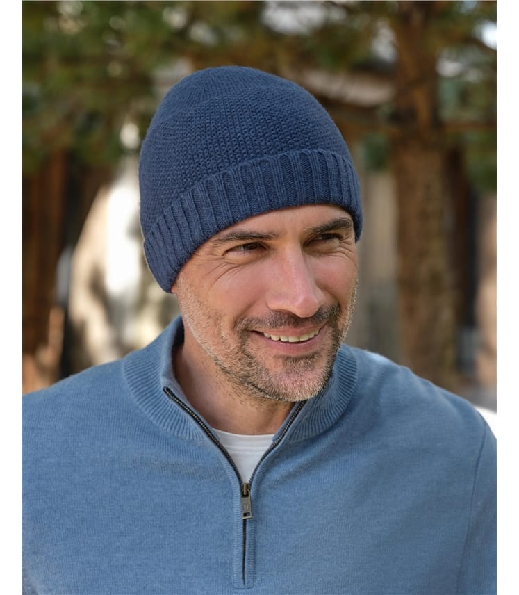 Mens Essential Lambswool Beanie Hat