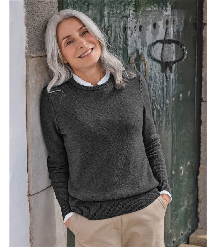 Womens Lambswool Crew