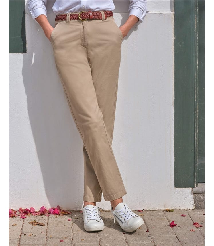 Pantalon chino - Femme - Coton mélangé