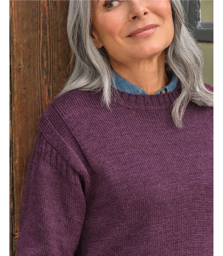 Guernsey-Pullover aus reiner Wolle für Damen