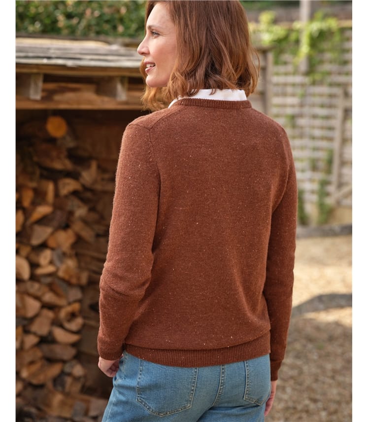 Womens Lambswool V Neck Jumper