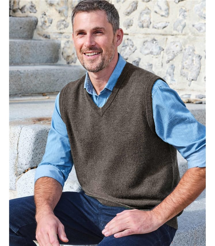 Mens Classic Lambswool Slipover