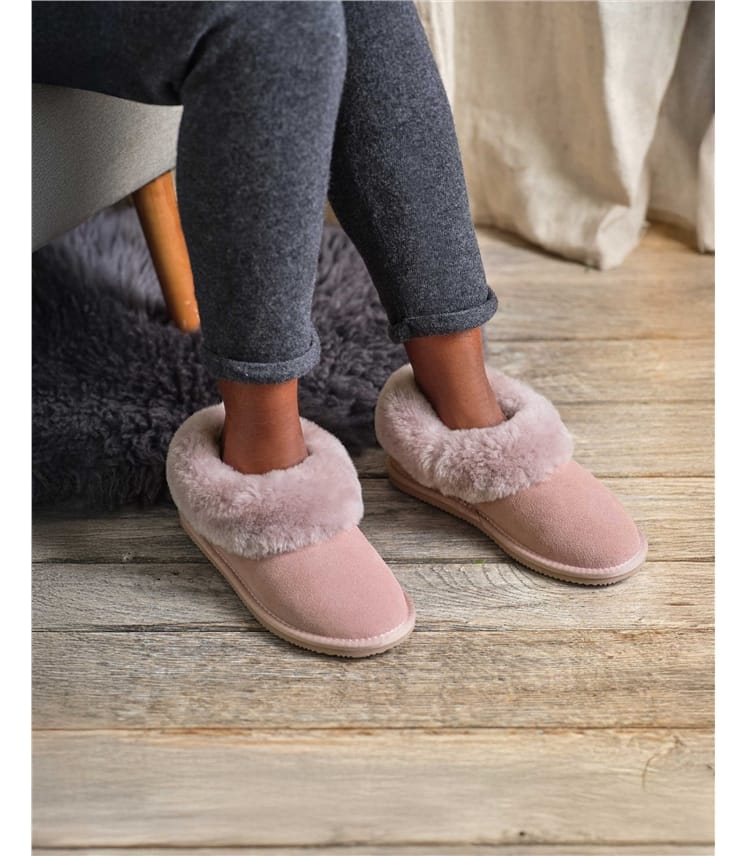 Womens Short Sheepskin Slipper Boot